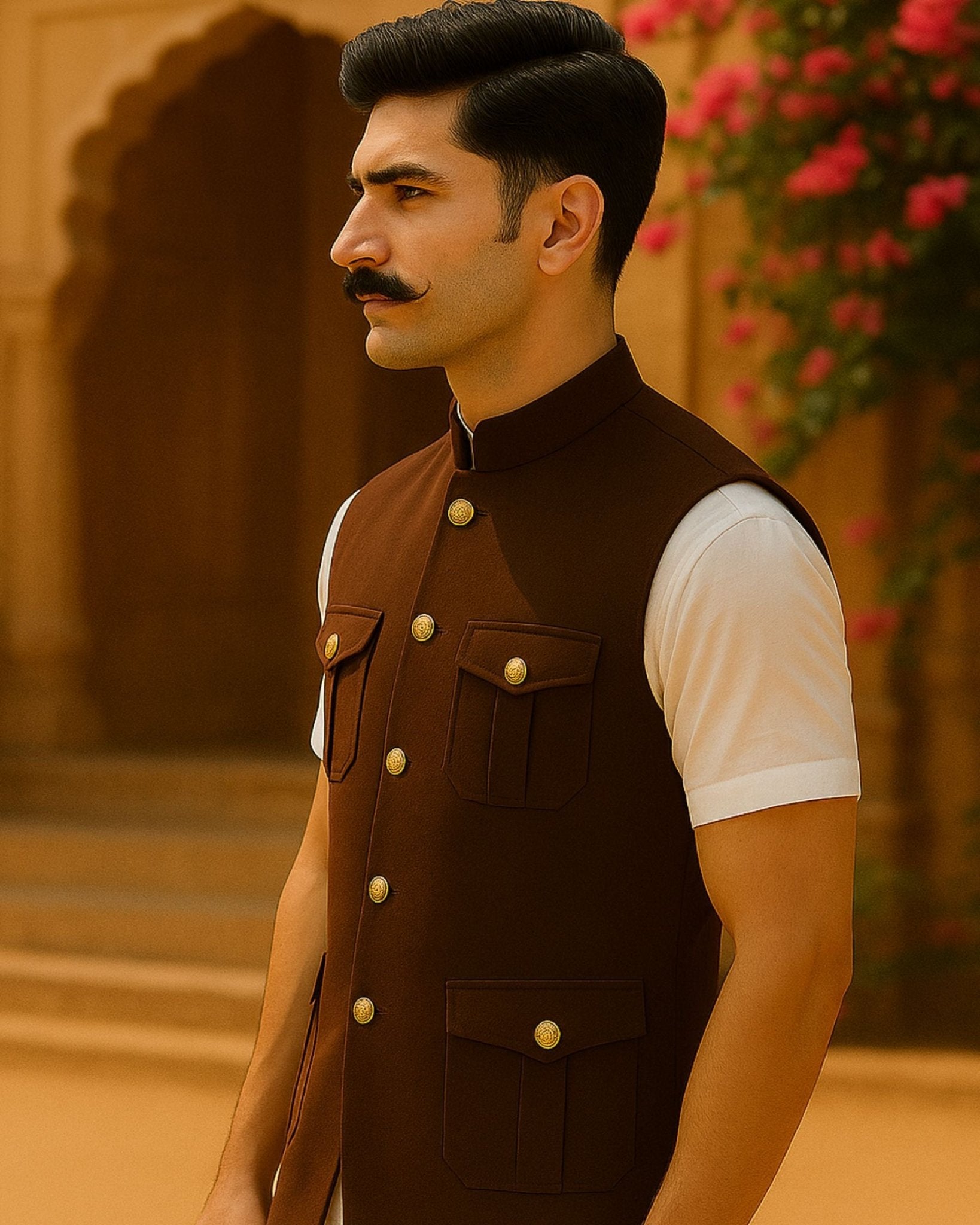 Hunting Jacket - Coffee Color - Jaipuri Crown