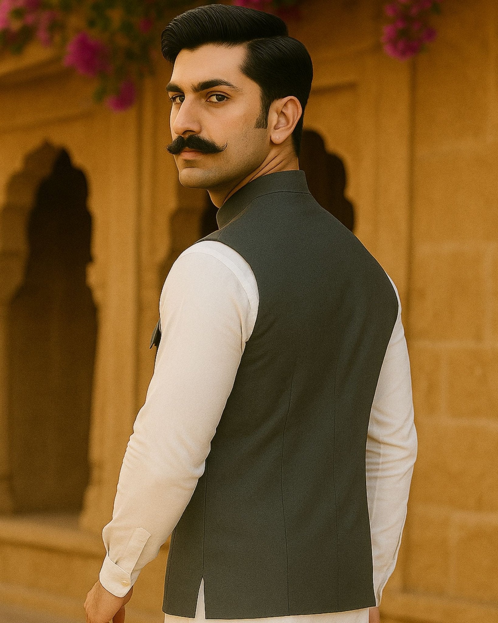 Hunting Jacket - Grey Color - Jaipuri Crown