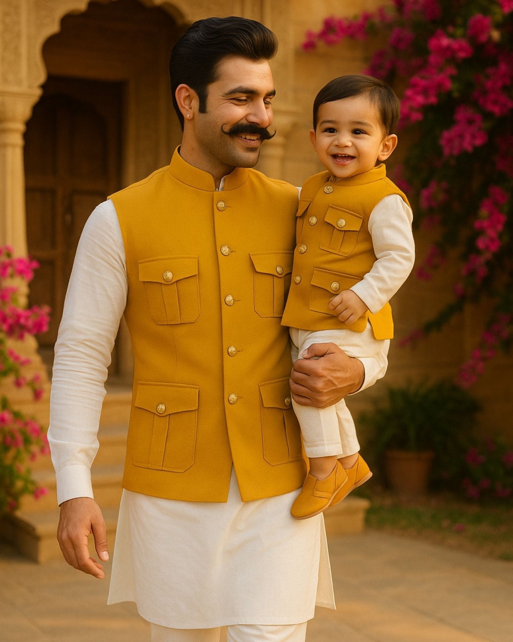 Hunting Jacket - Musterd Yellow - Jaipuri Crown