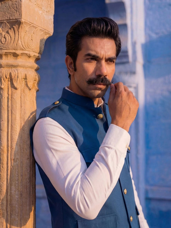 Hunting Jacket - Phirozi - Jaipuri Crown