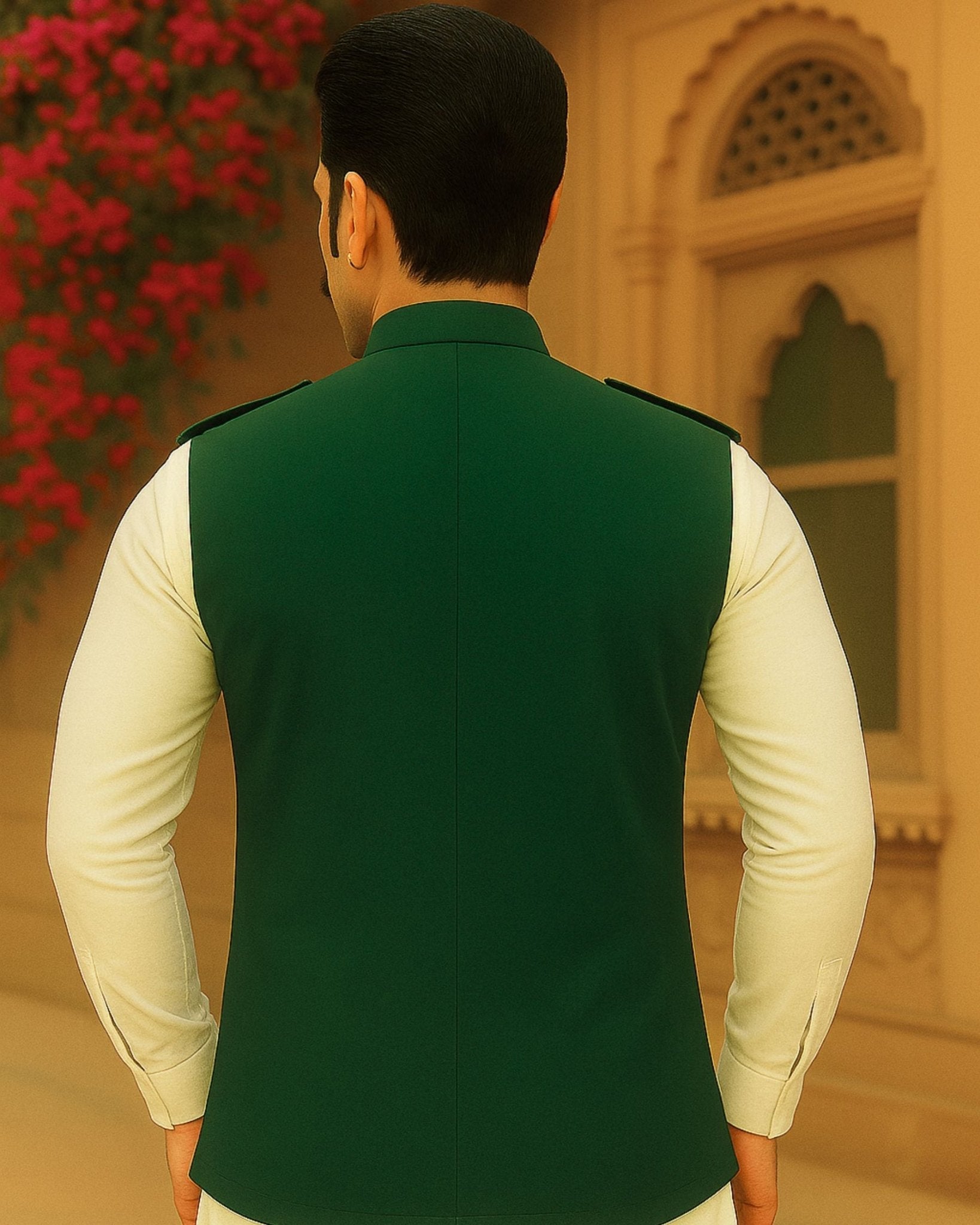 Hunting Jacket - Rust Green - Jaipuri Crown