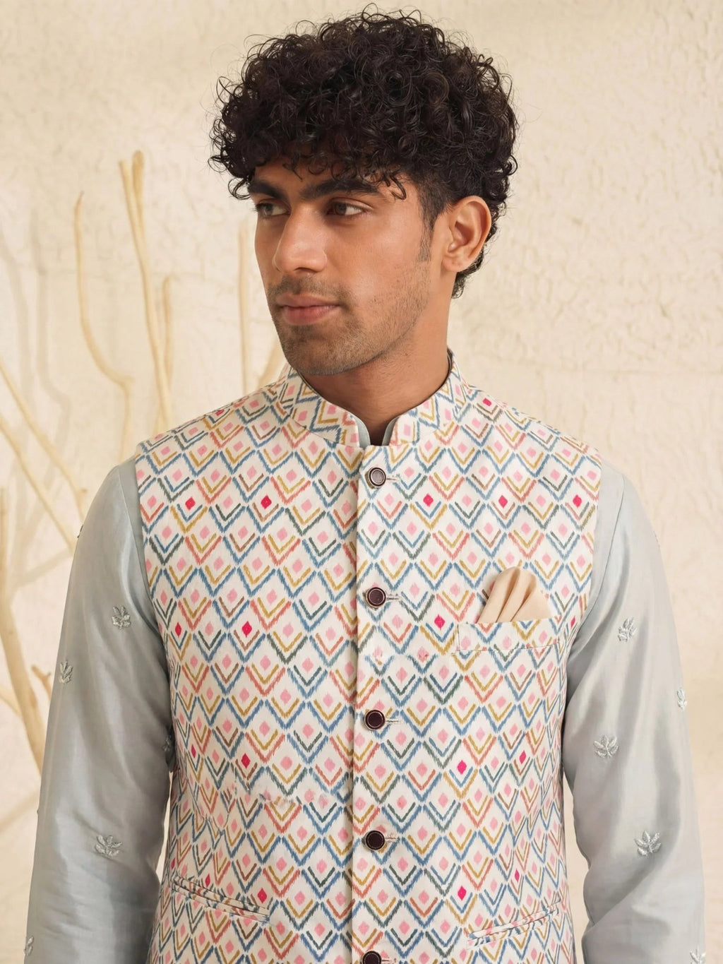 Imperial Charm Modi Jacket - Jaipuri Crown