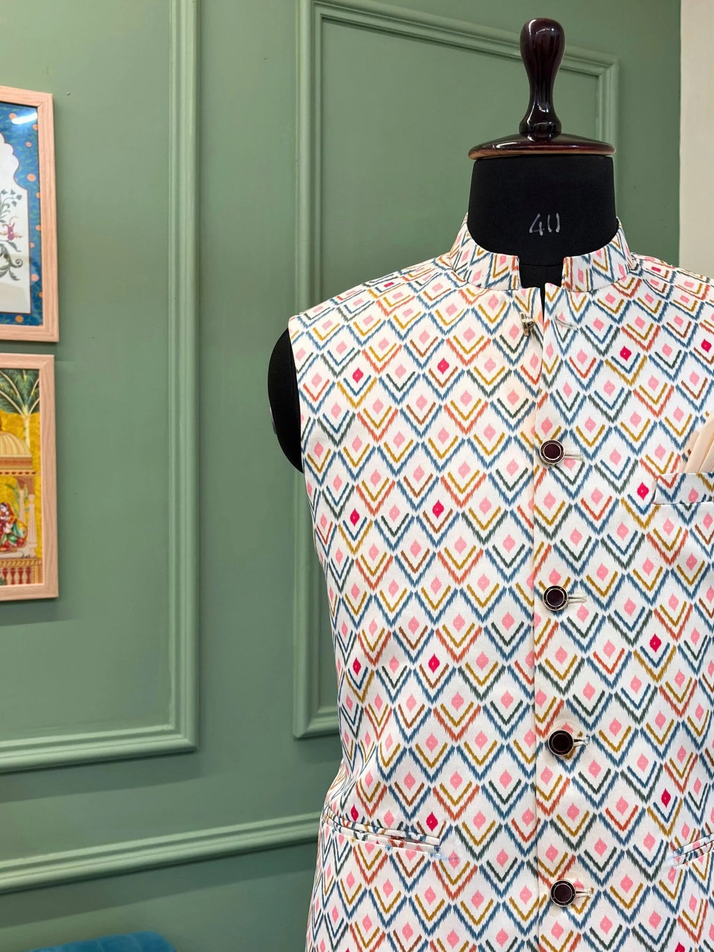 Imperial Charm Modi Jacket - Jaipuri Crown