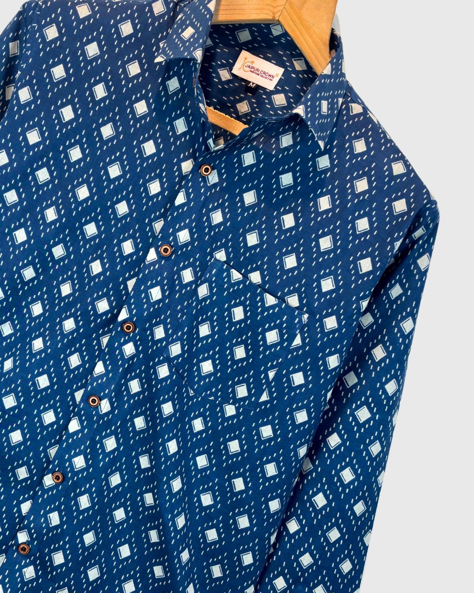 Indigo Charm – Diamond Print - Jaipuri Crown