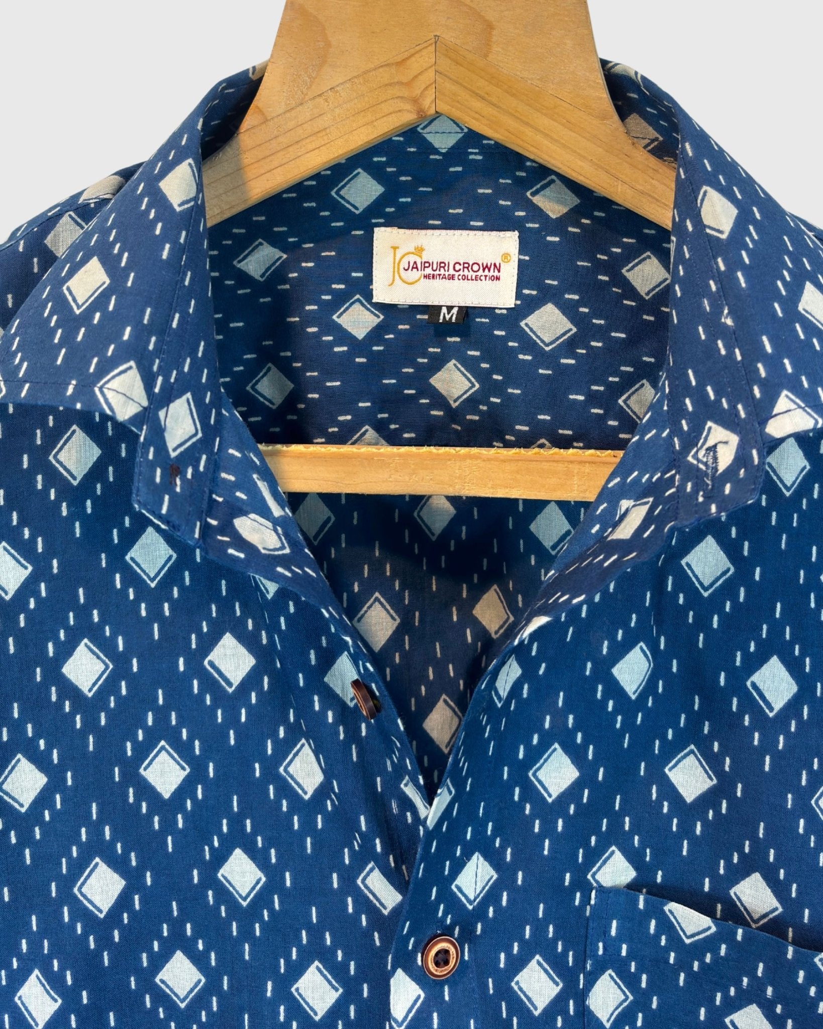 Indigo Charm – Diamond Print - Jaipuri Crown