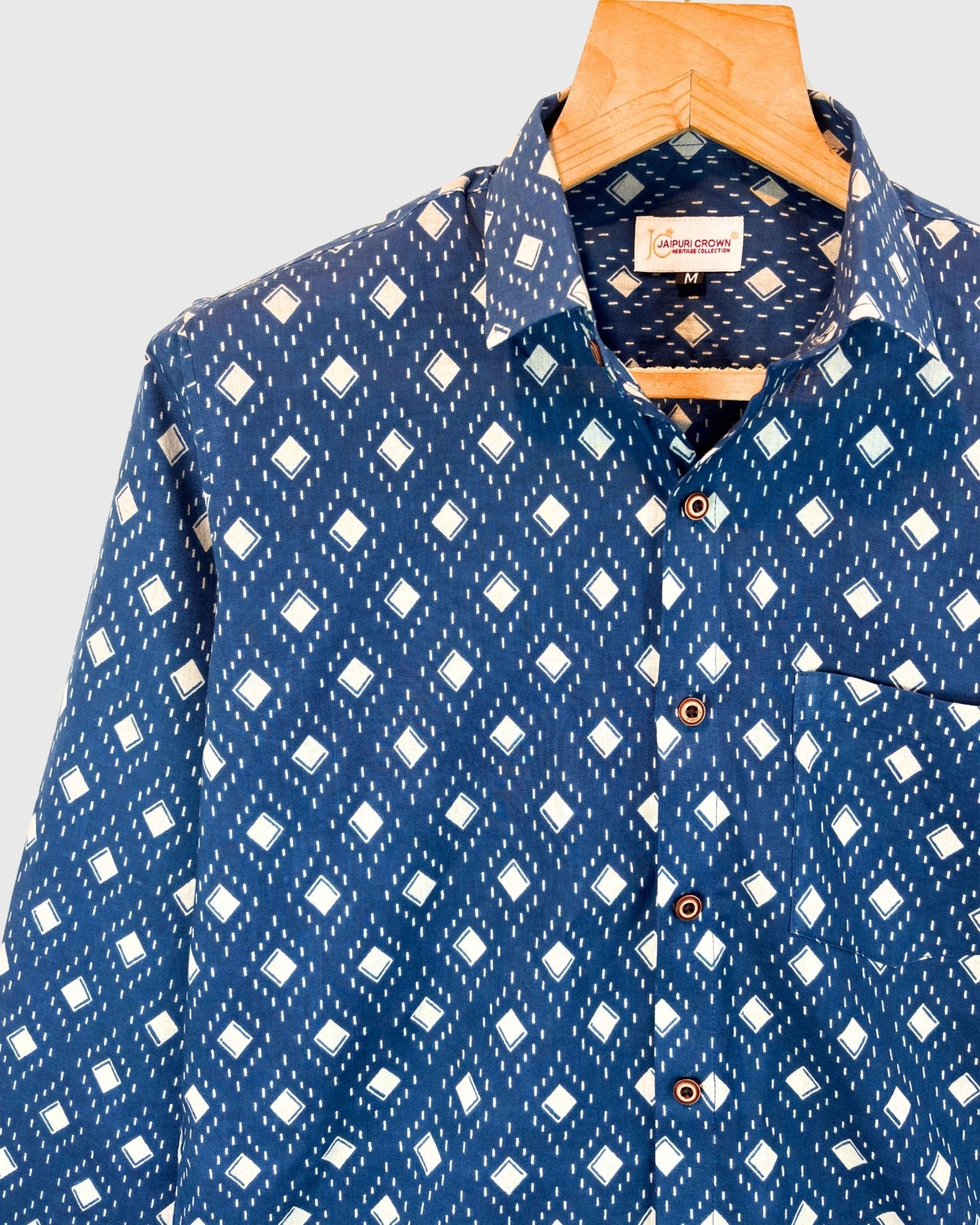 Indigo Charm – Diamond Print - Jaipuri Crown