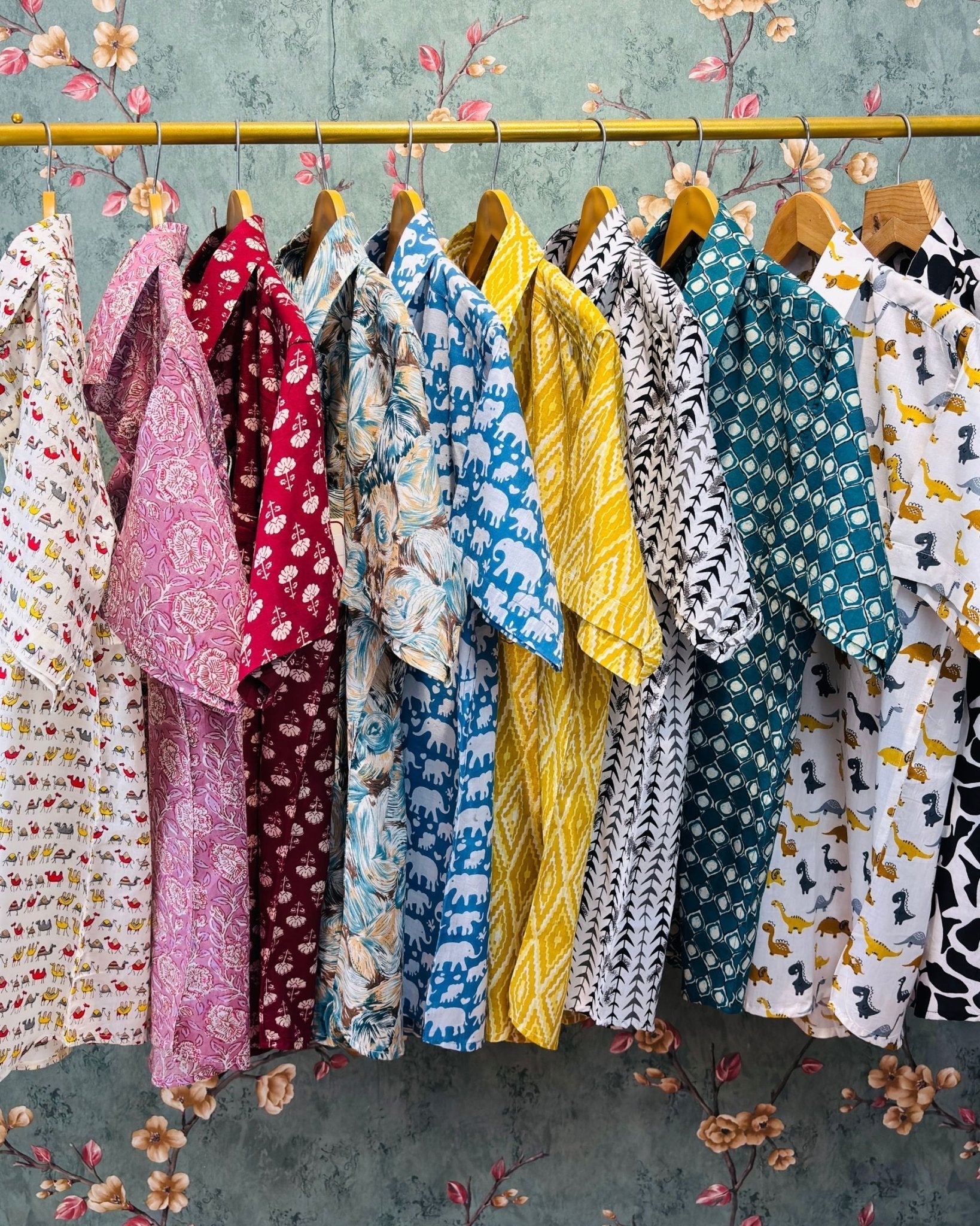 Inkspill – Half Sleeve Cotton Shirt - Jaipuri Crown