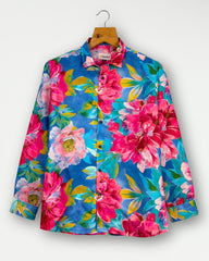 Island Bloom – Full Sleeve Printed Shirt - Jaipuri Crown