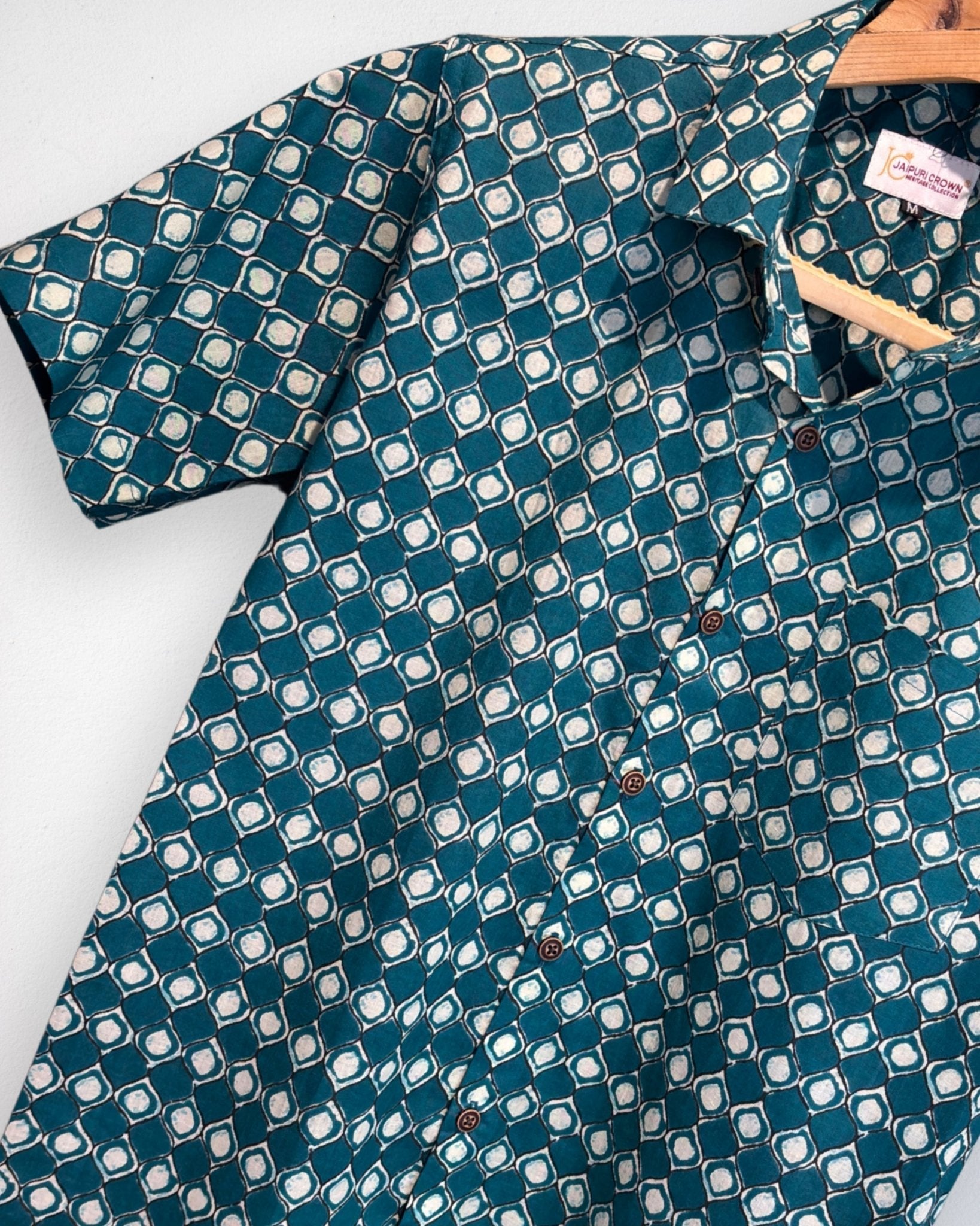 Jaali Echo – Half Sleeve Cotton Shirt - Jaipuri Crown