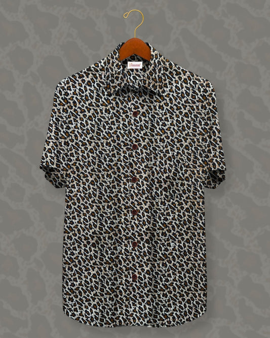 Jaipur Jungle – Half Sleeve Cotton Shirt - Jaipuri Crown