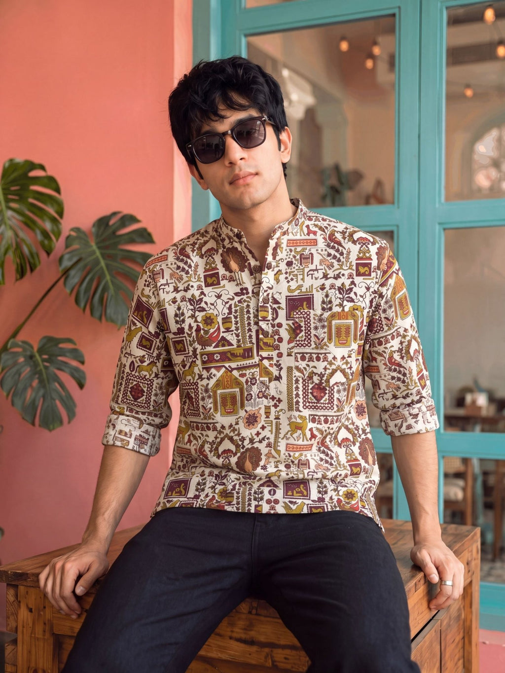 Jaipuri Charm – Printed Cotton Short Kurta - Jaipuri Crown
