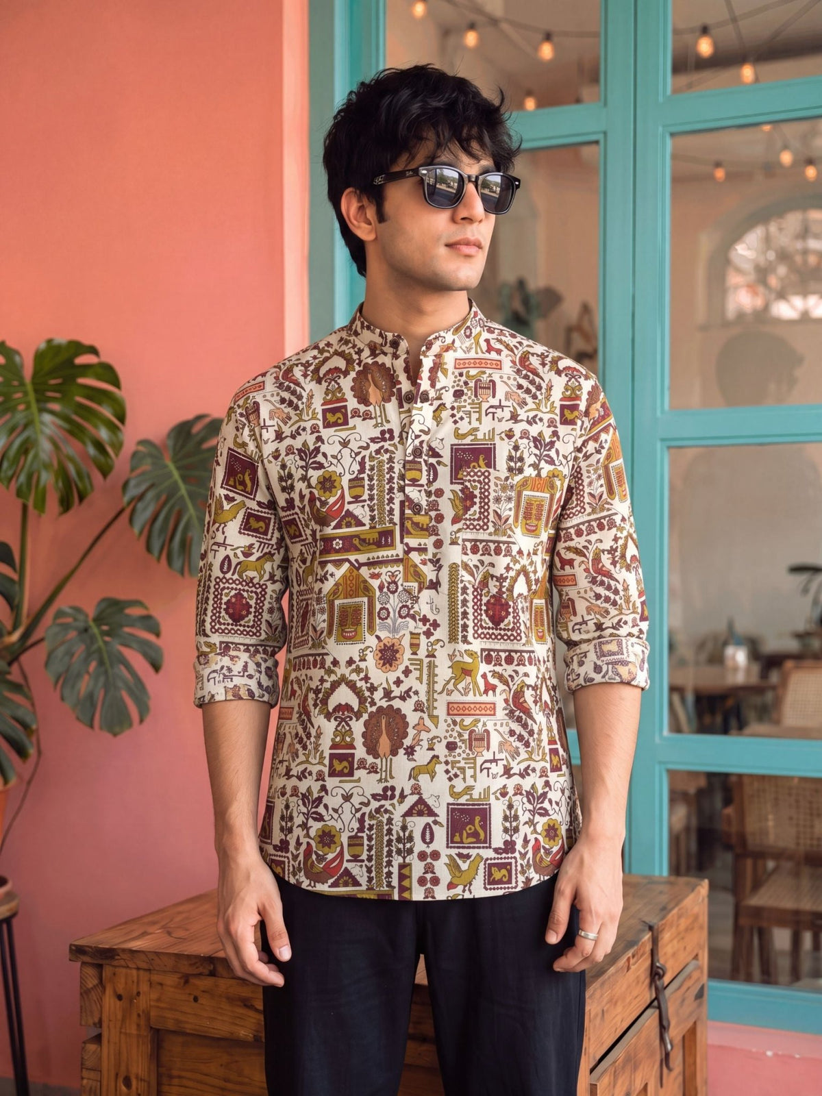 Jaipuri Charm – Printed Cotton Short Kurta - Jaipuri Crown