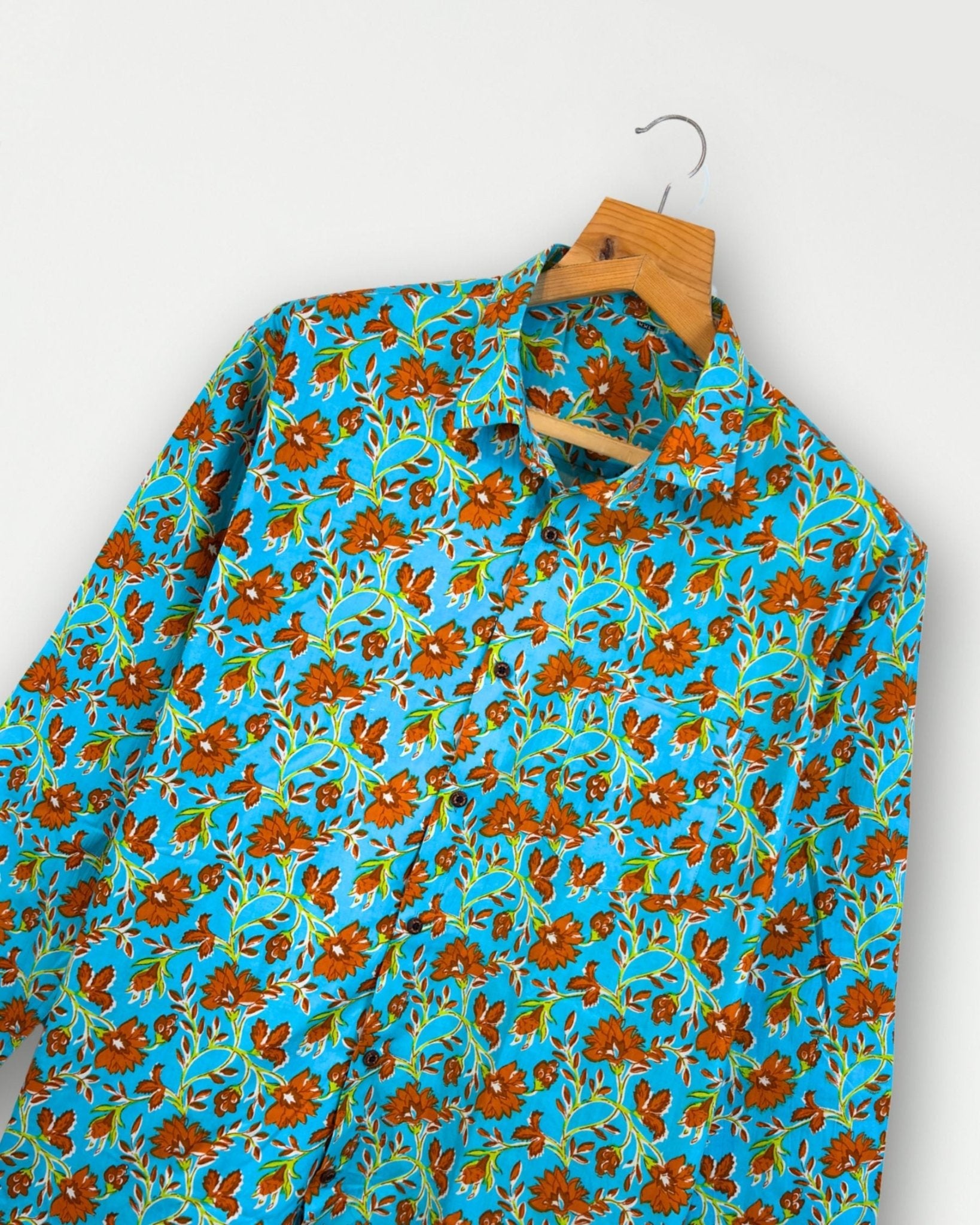 Jaipuri Kalamkari - Pure Cotton Handblock Shirt - Jaipuri Crown