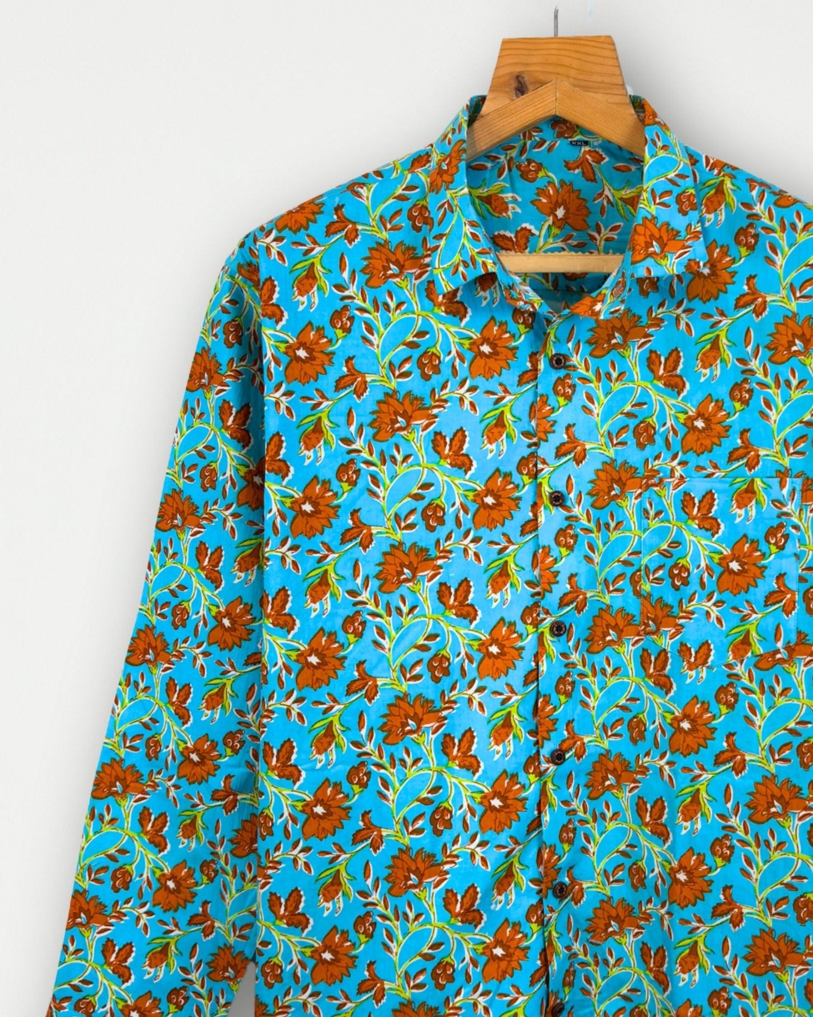 Jaipuri Kalamkari - Pure Cotton Handblock Shirt - Jaipuri Crown
