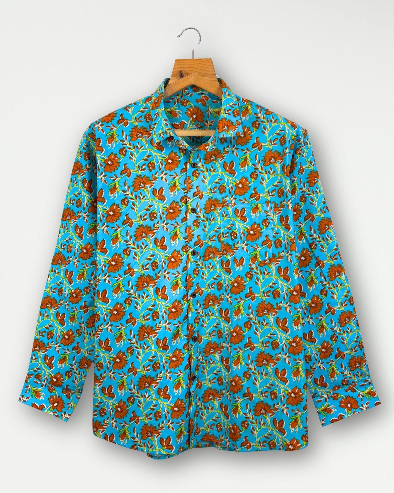 Jaipuri Kalamkari - Pure Cotton Handblock Shirt - Jaipuri Crown