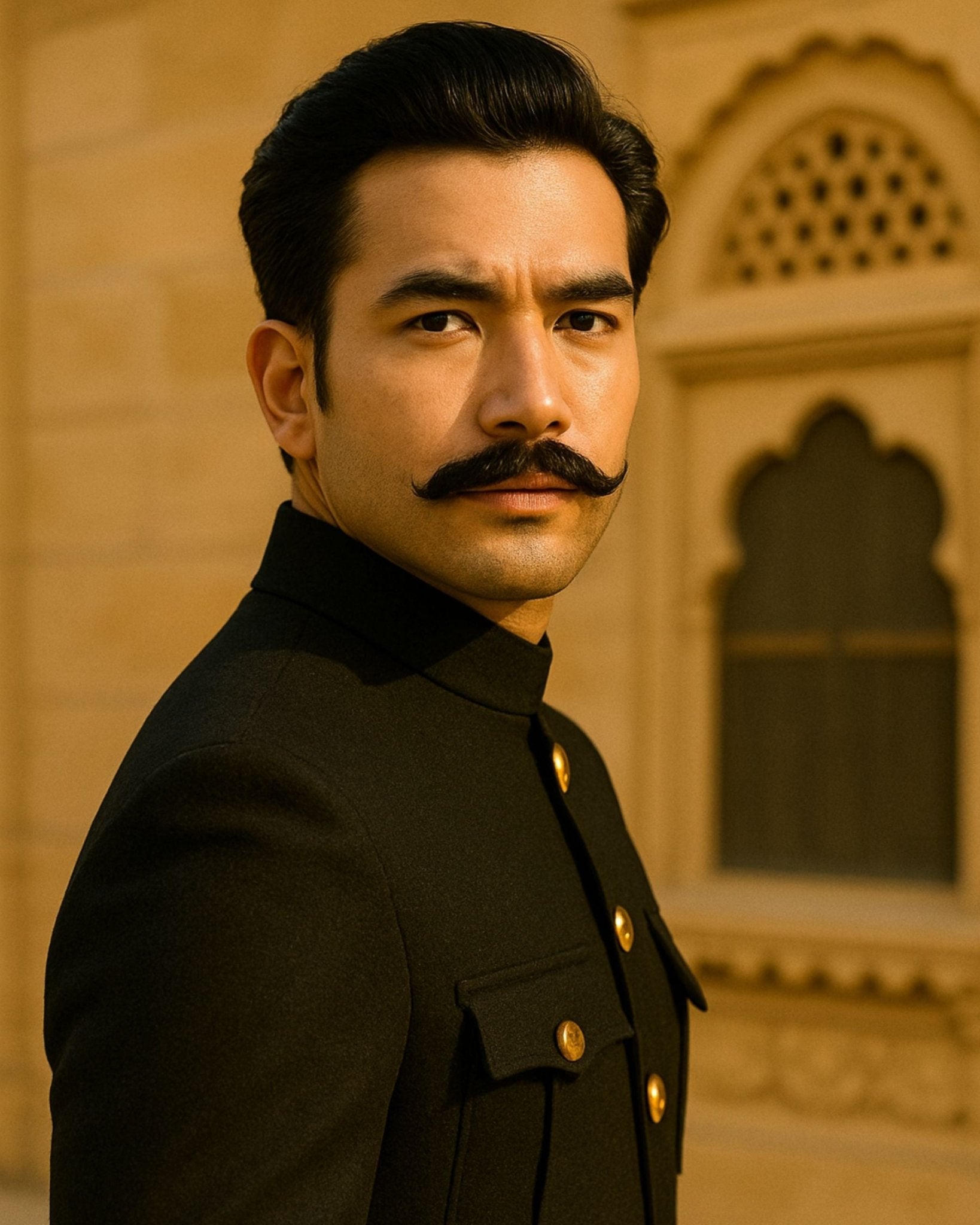 Jodhpuri Bandhgala Suit - Black - Jaipuri Crown