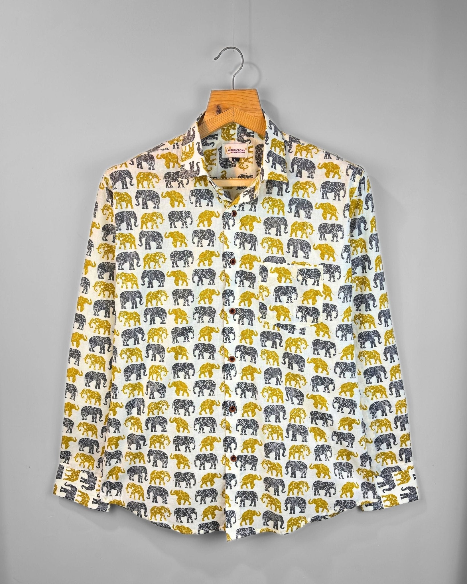 Jubilant Giants - Pure Cotton Shirt - Jaipuri Crown