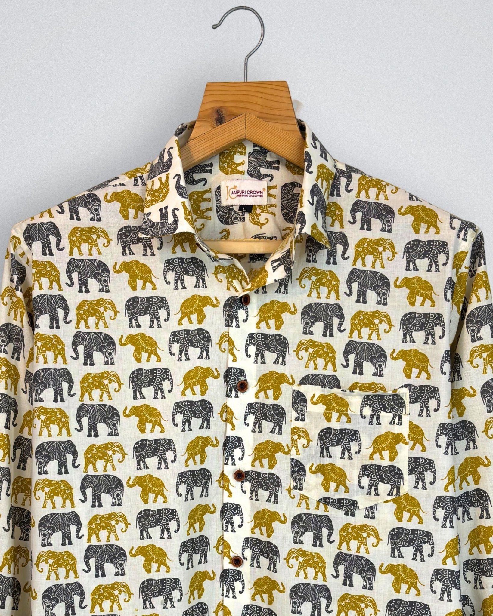 Jubilant Giants - Pure Cotton Shirt - Jaipuri Crown