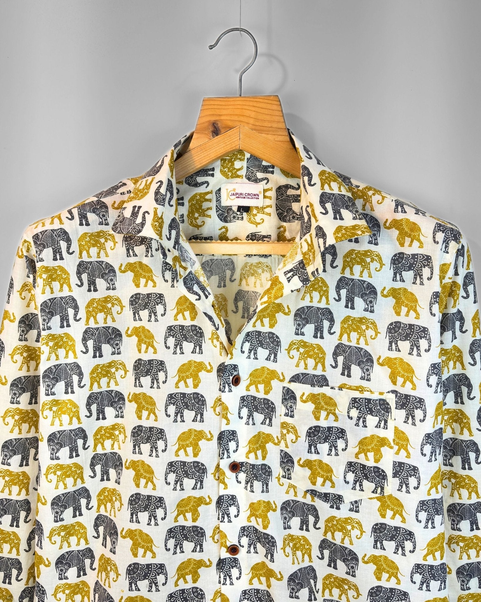 Jubilant Giants - Pure Cotton Shirt - Jaipuri Crown