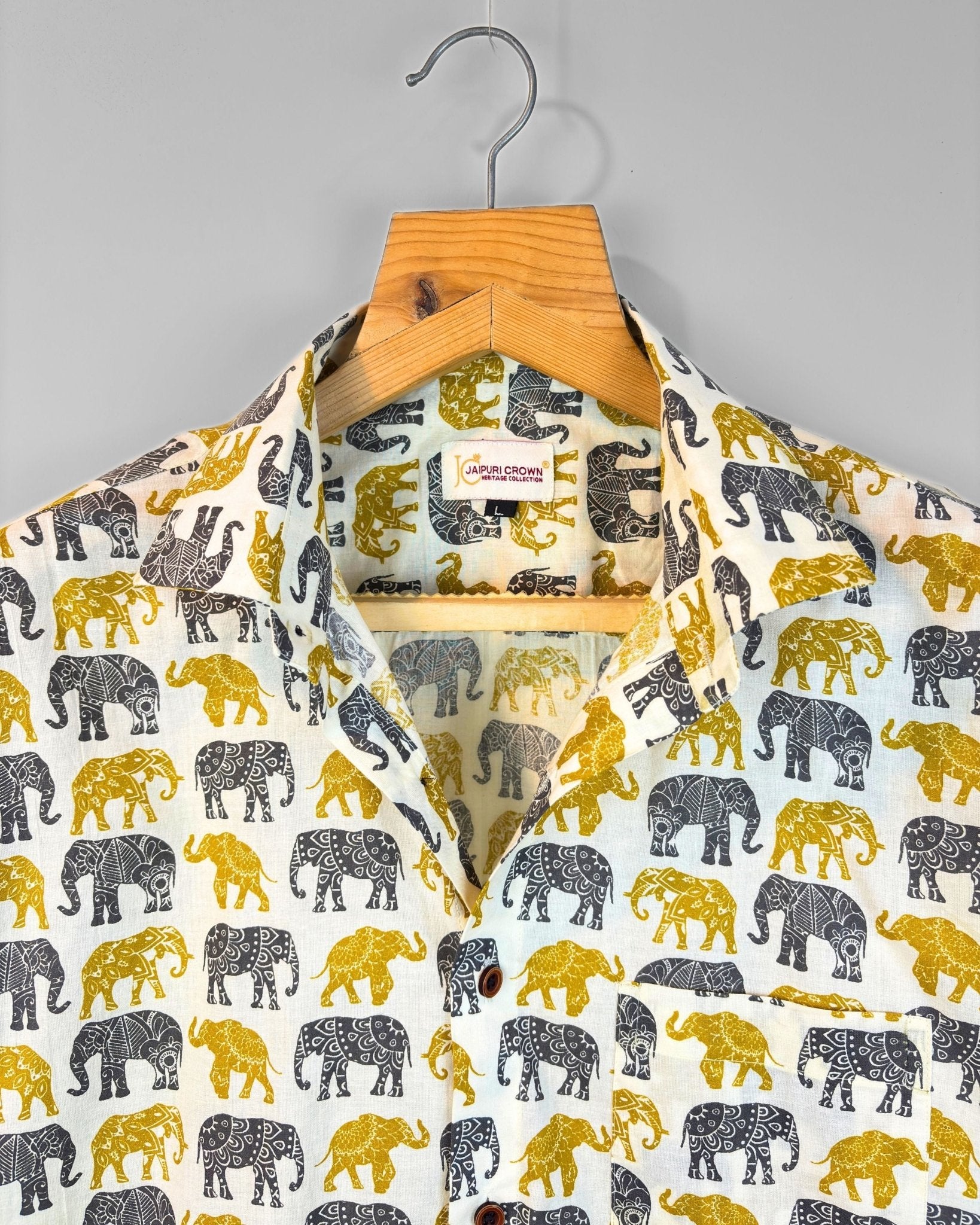 Jubilant Giants - Pure Cotton Shirt - Jaipuri Crown