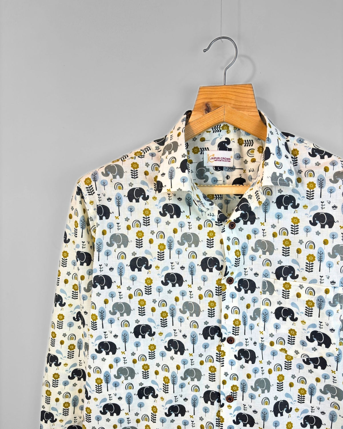 Jungle Echoes - Pure Cotton Shirt - Jaipuri Crown