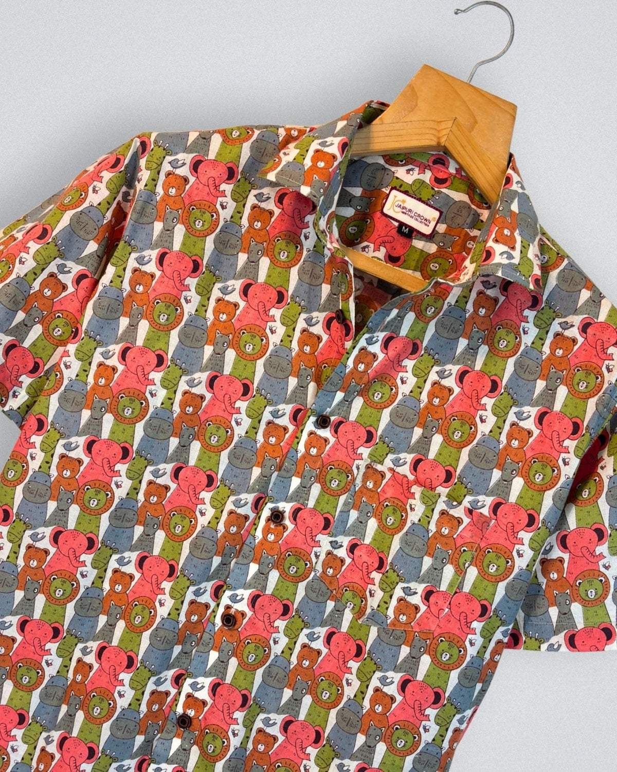 Jungle Friends Printed Cotton Half Sleeve - Jaipuri Crown