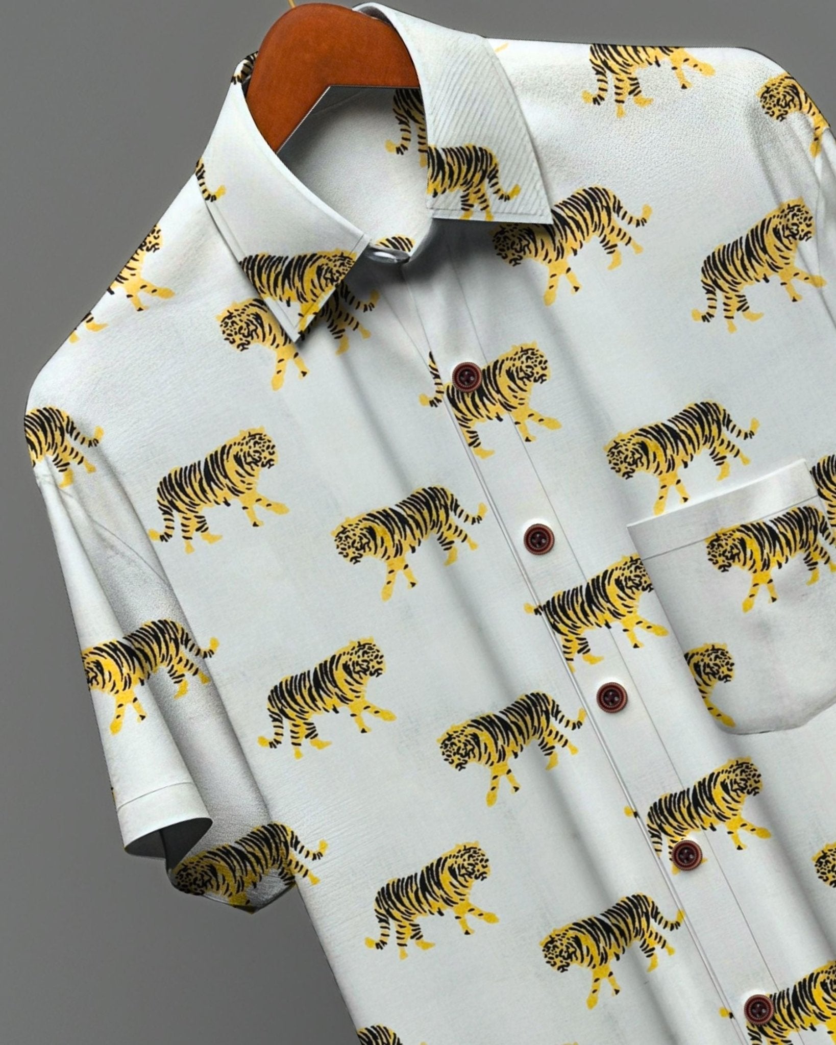 Jungle Royal – Half Sleeve Cotton Shirt - Jaipuri Crown