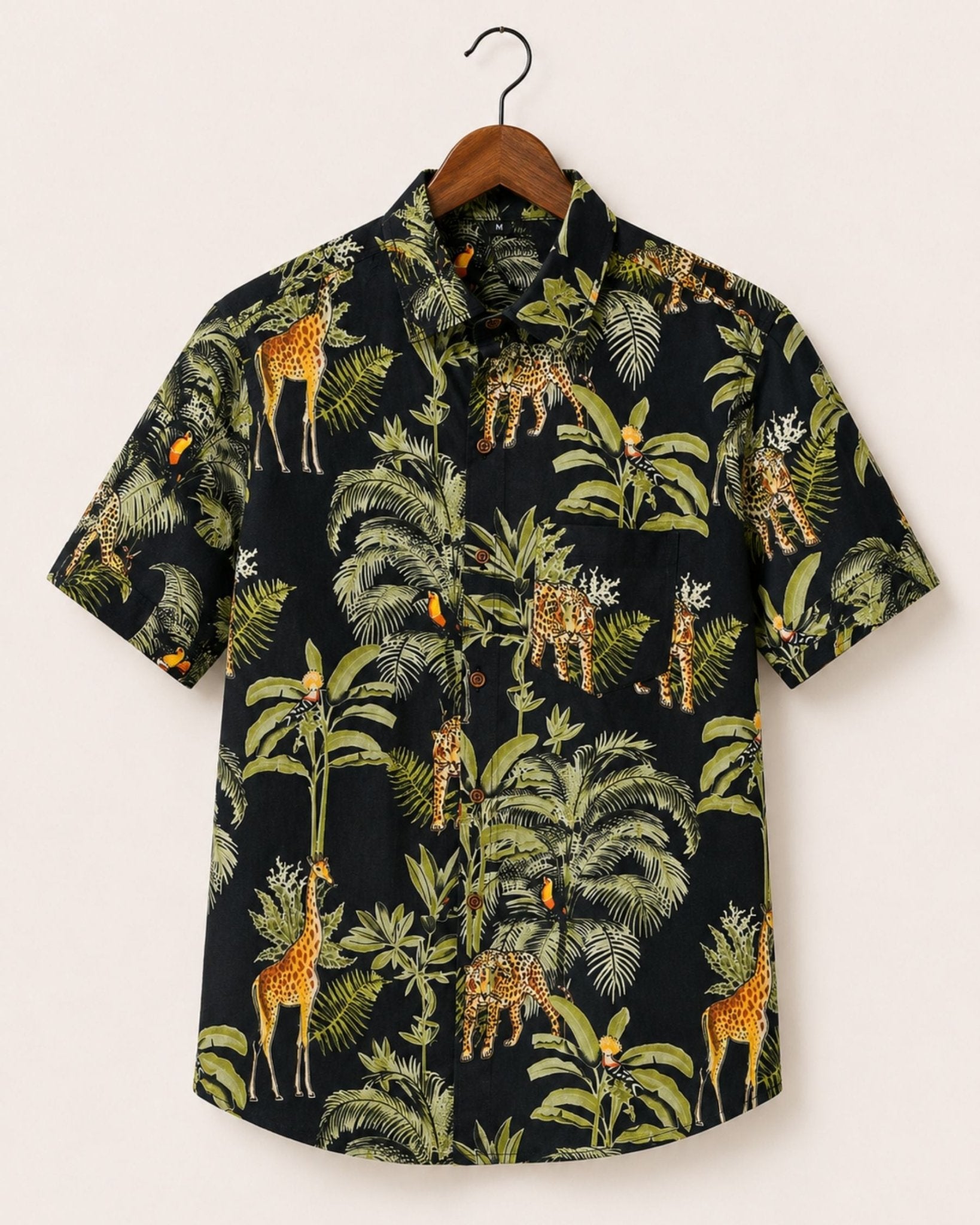 Jungle Vibes – Printed Cotton Half Sleeve Shirt - Jaipuri Crown