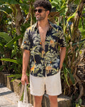 Jungle Vibes – Printed Cotton Half Sleeve Shirt - Jaipuri Crown