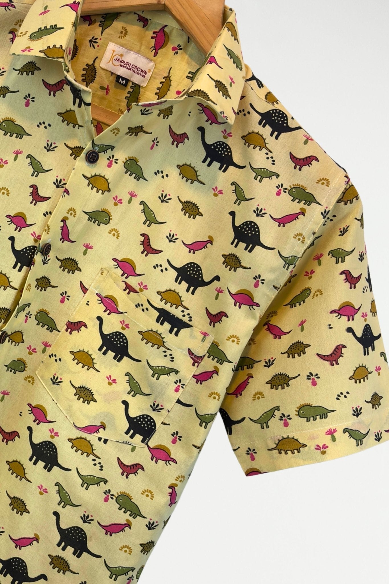 Jurassic Pop – Half Sleeve Cotton Shirt - Jaipuri Crown