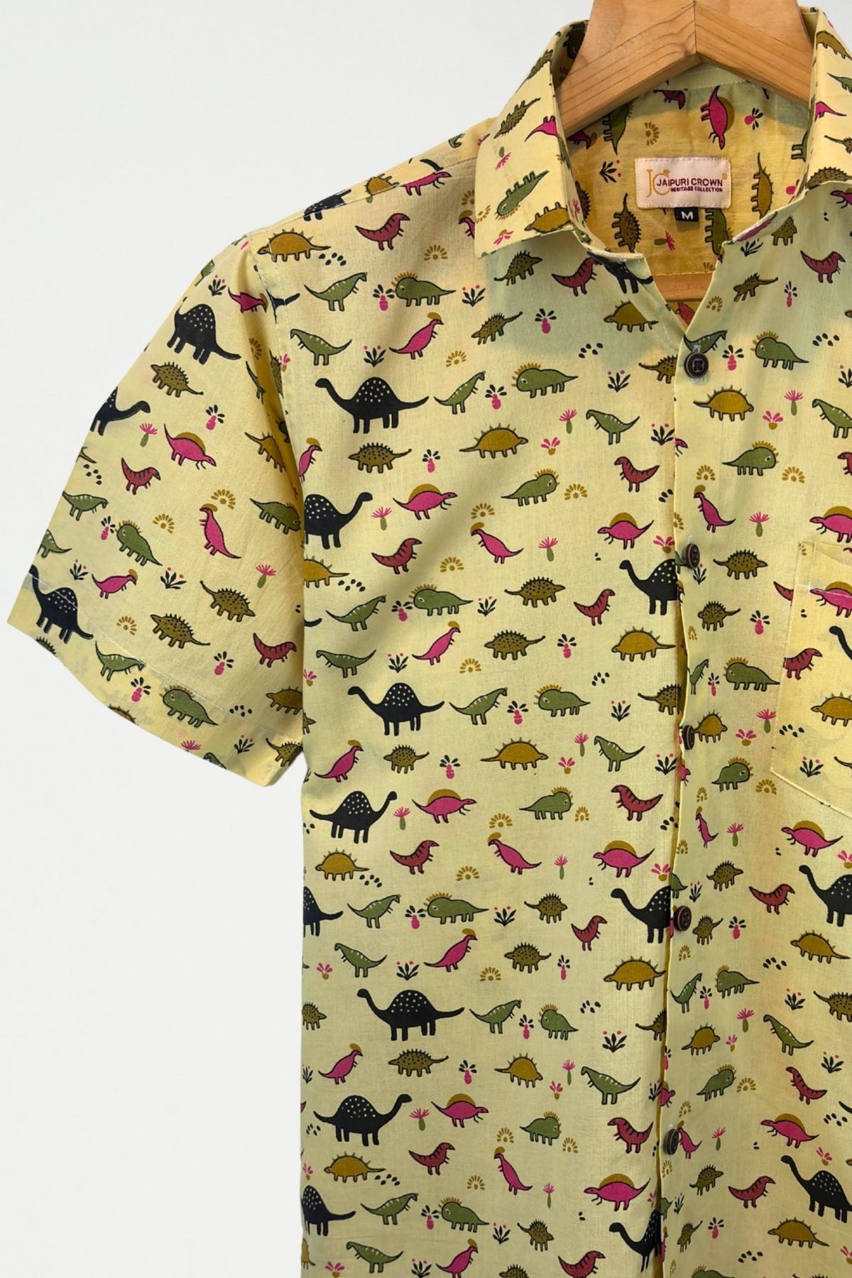 Jurassic Pop – Half Sleeve Cotton Shirt - Jaipuri Crown