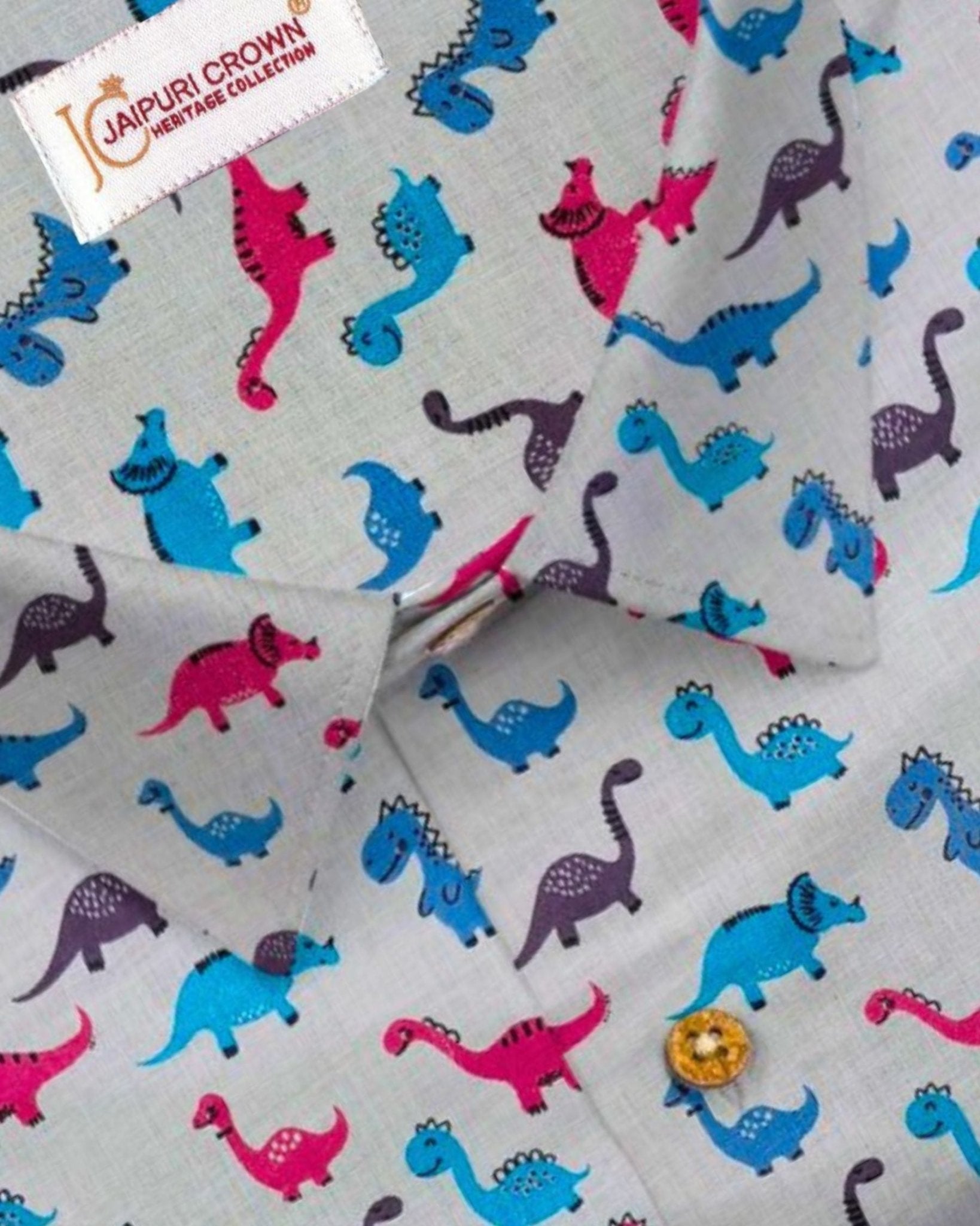 Jurassic Threads - Pure Cotton Shirt - Jaipuri Crown