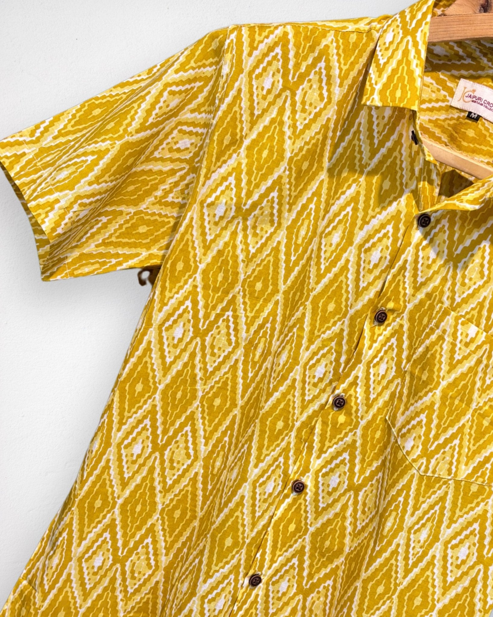 Kesar Lines – Half Sleeve Cotton Shirt - Jaipuri Crown