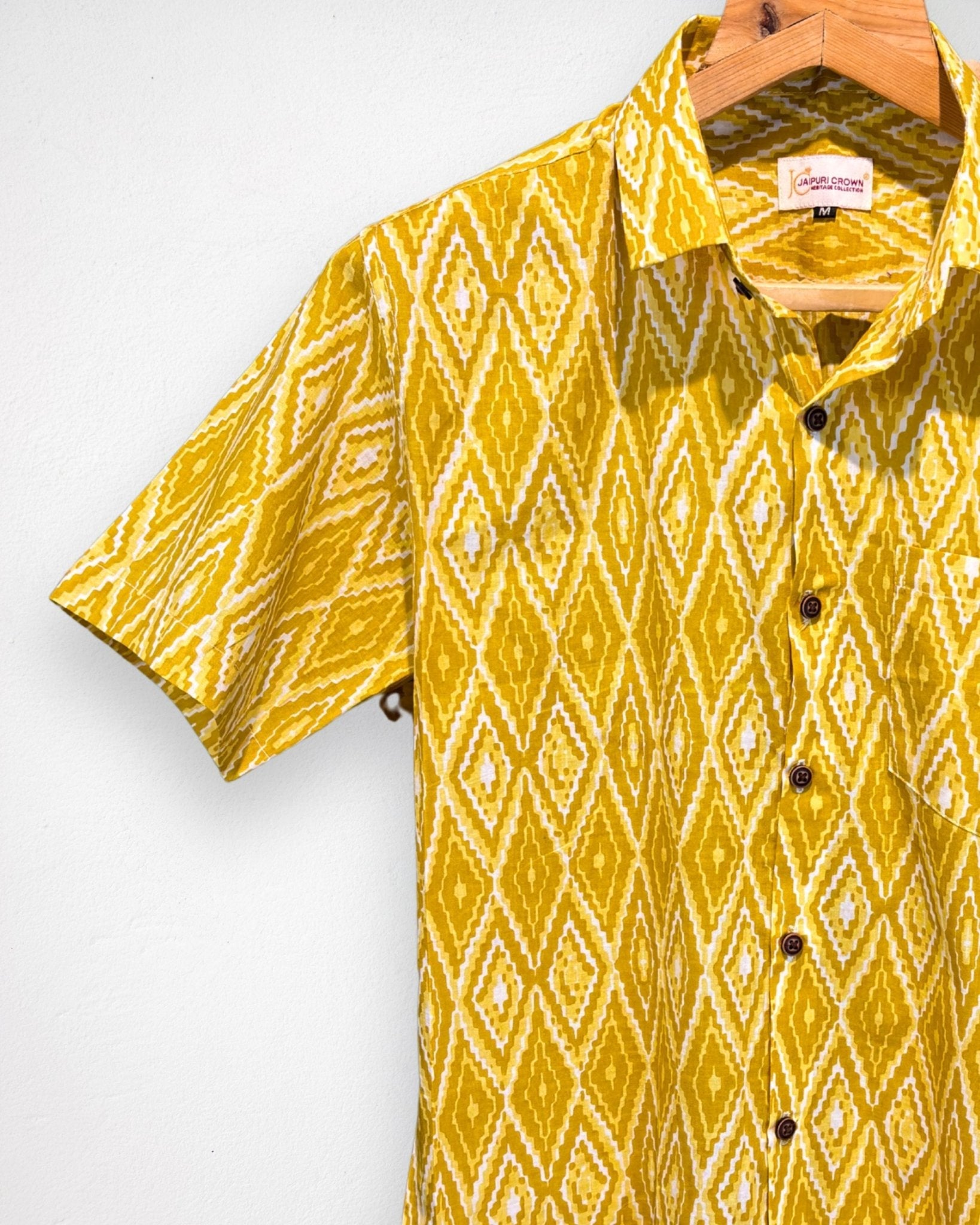 Kesar Lines – Half Sleeve Cotton Shirt - Jaipuri Crown