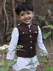 Kid's Hunting Jacket - Coffee - Jaipuri Crown