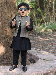 Kid's Hunting Jacket - Olive Green - Jaipuri Crown