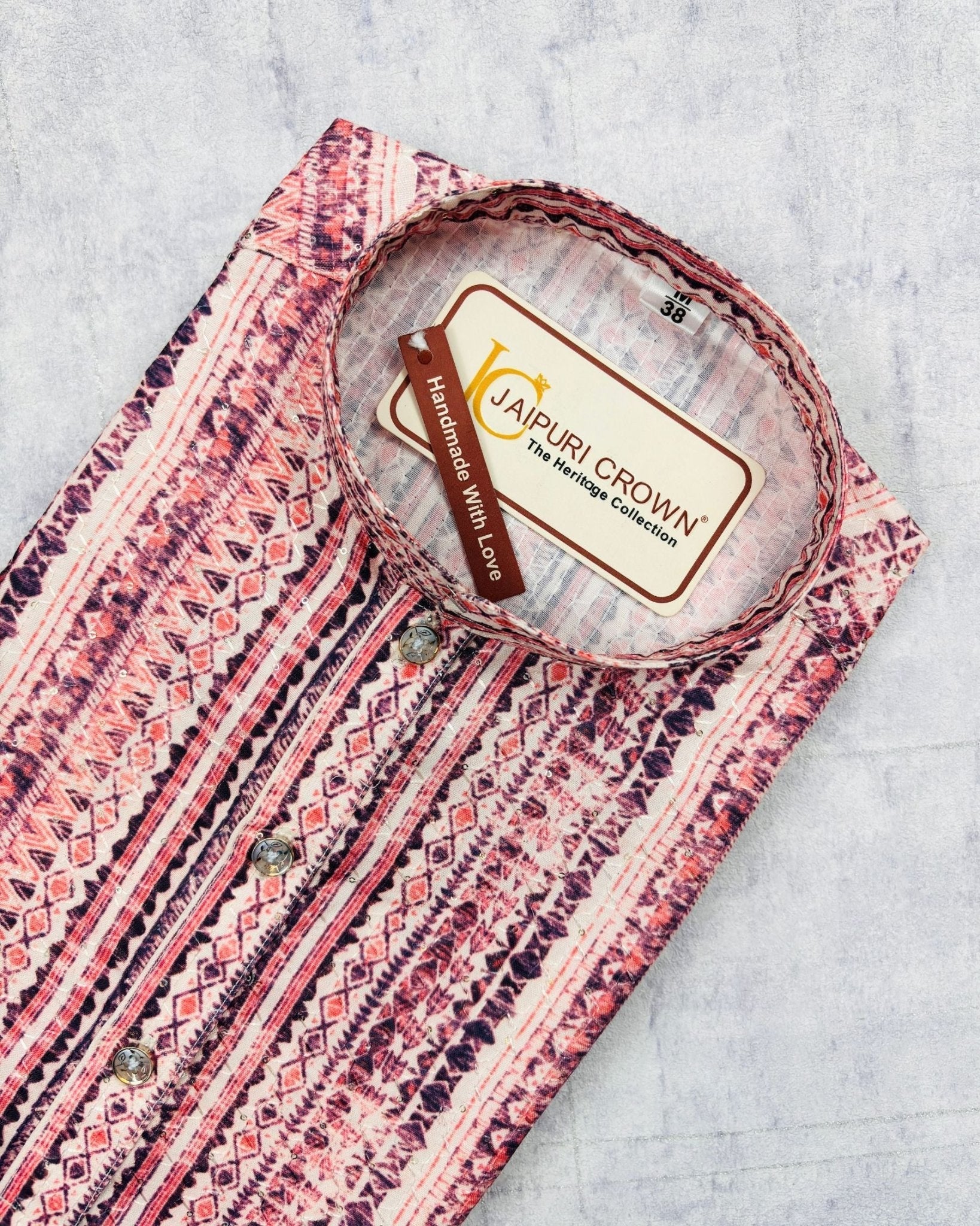 Kutch Embroidery Printed Kurta - Jaipuri Crown
