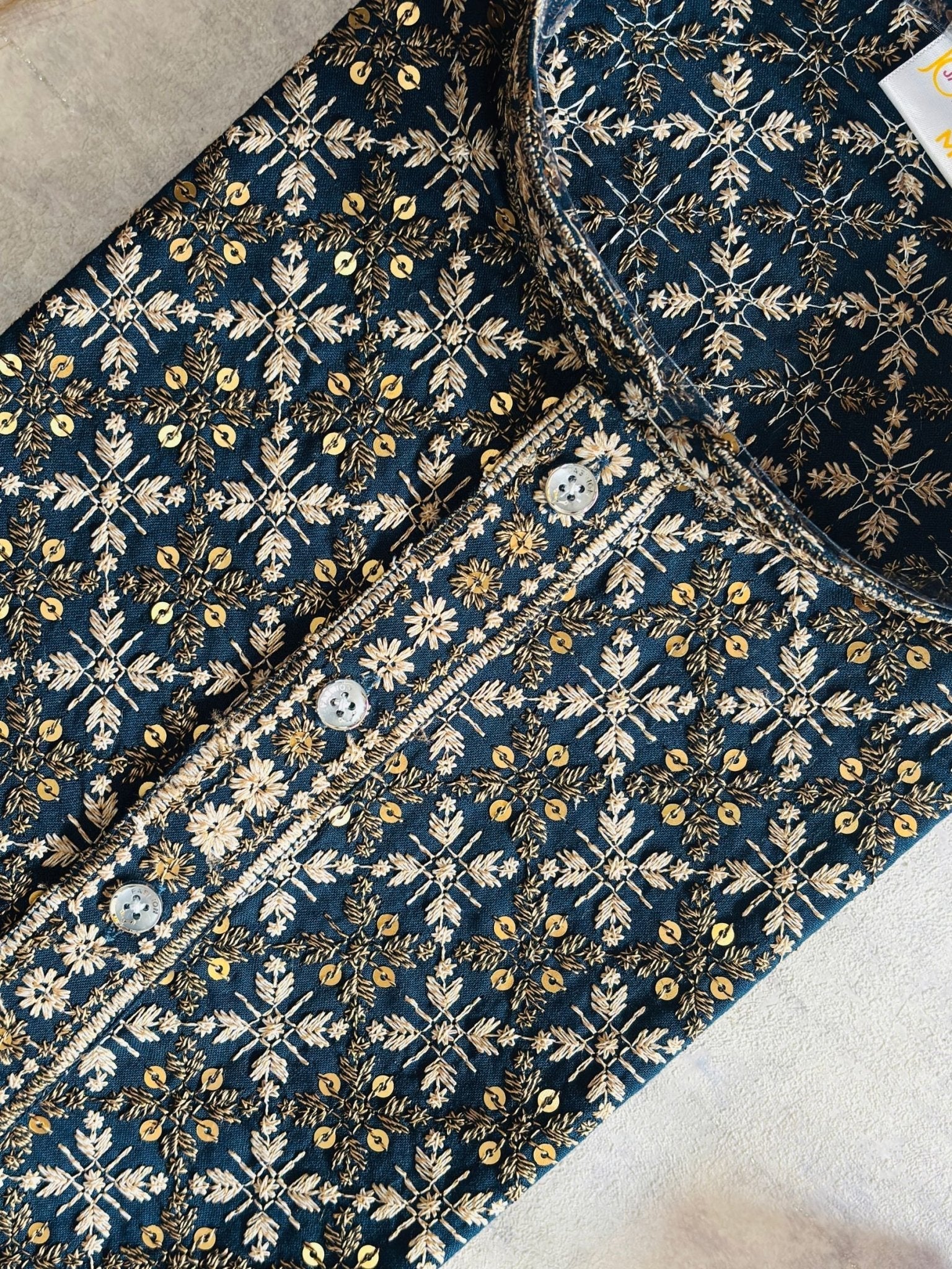 Lakhnavi kurta - Blue - Jaipuri Crown