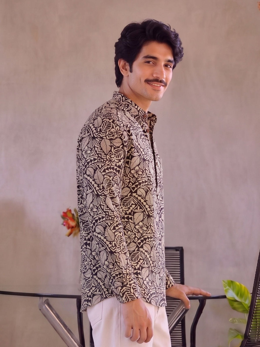 Leafy Vibes – Printed Cotton Short Kurta - Jaipuri Crown