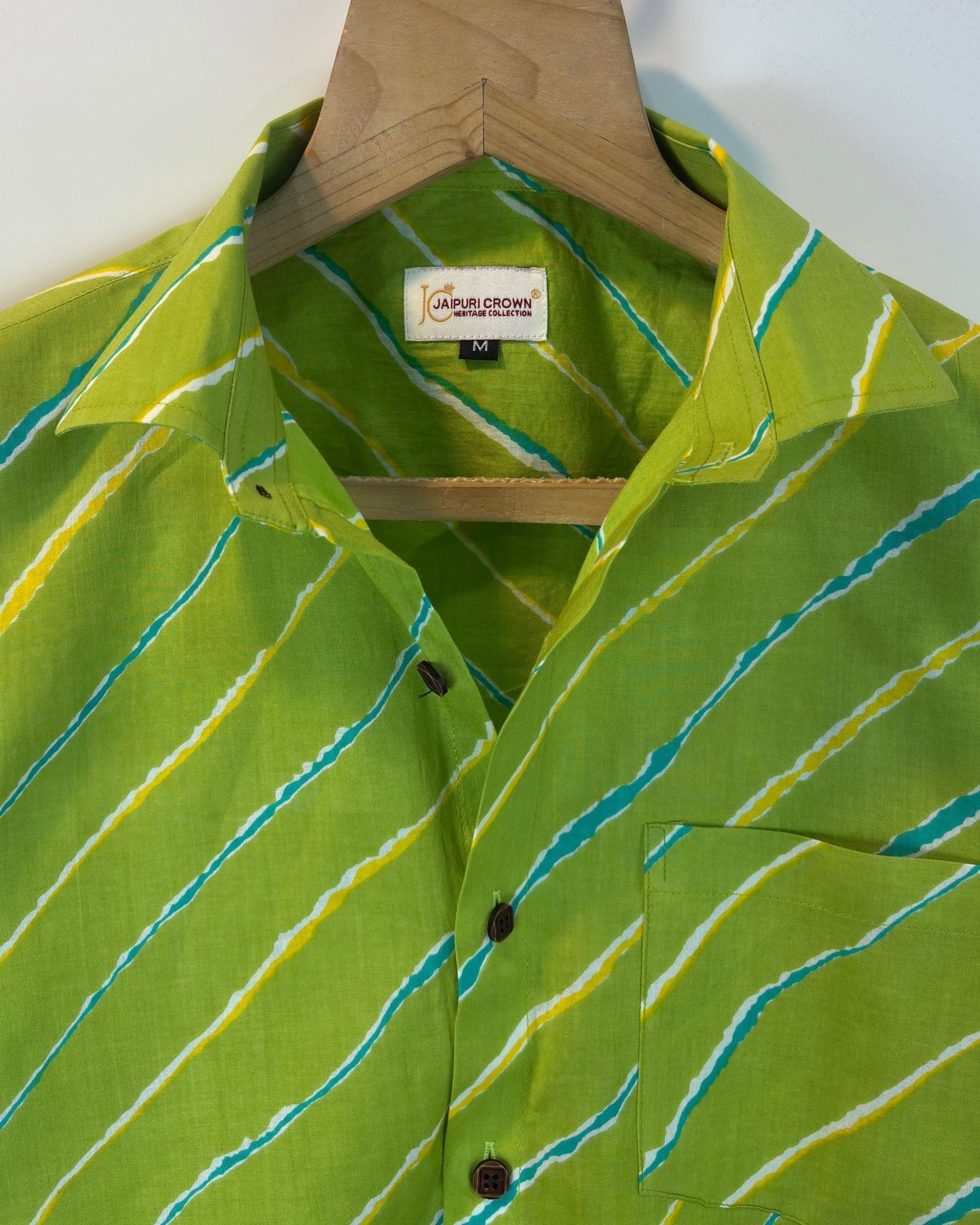 Lehariya Swirl - Pure Cotton Shirt - Jaipuri Crown