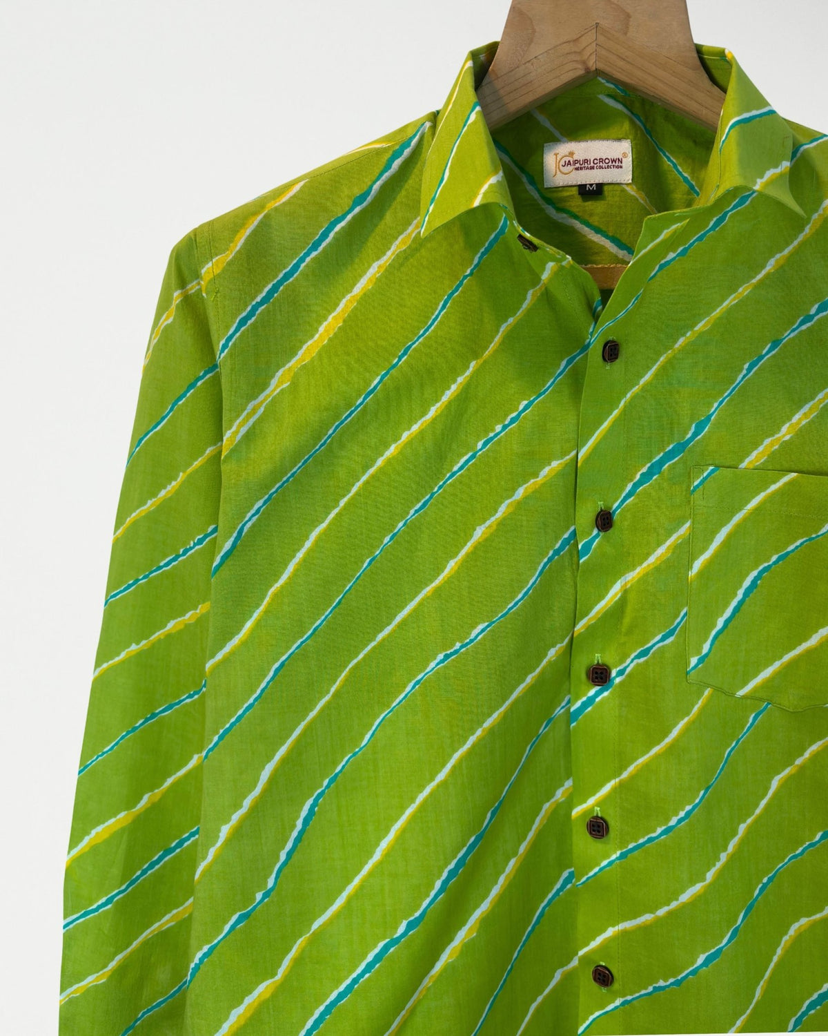 Lehariya Swirl - Pure Cotton Shirt - Jaipuri Crown