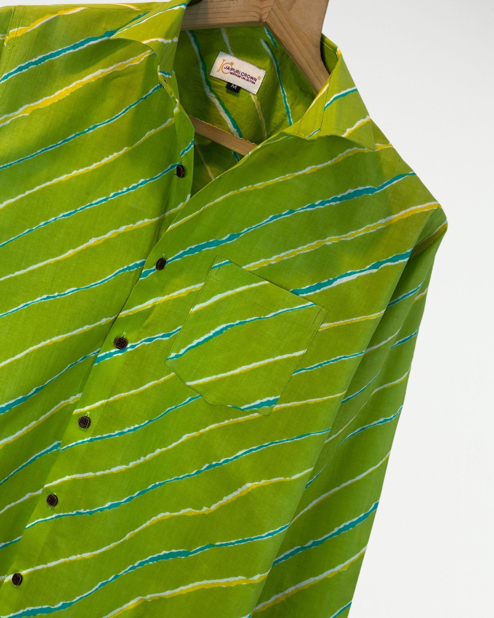 Lehariya Swirl - Pure Cotton Shirt - Jaipuri Crown