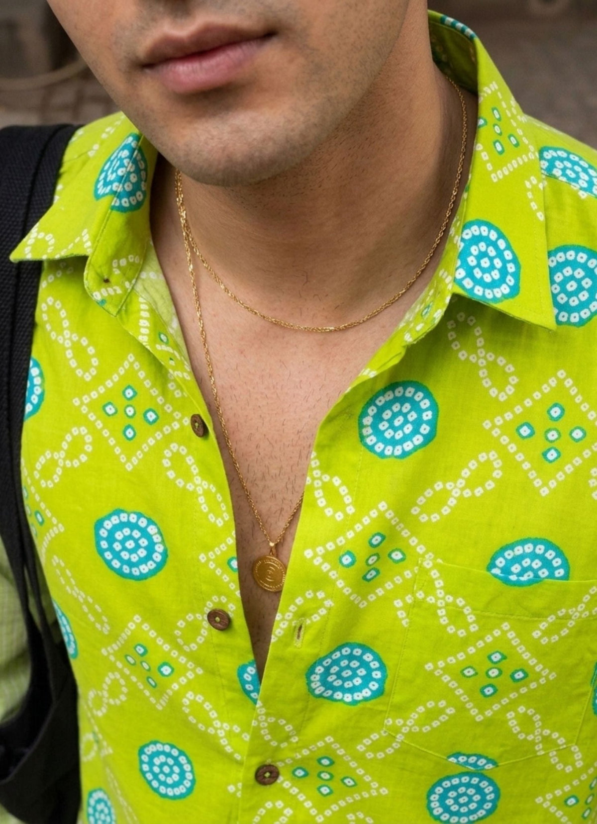 Lime Delight – Printed Cotton Full Sleeve Shirt - Jaipuri Crown