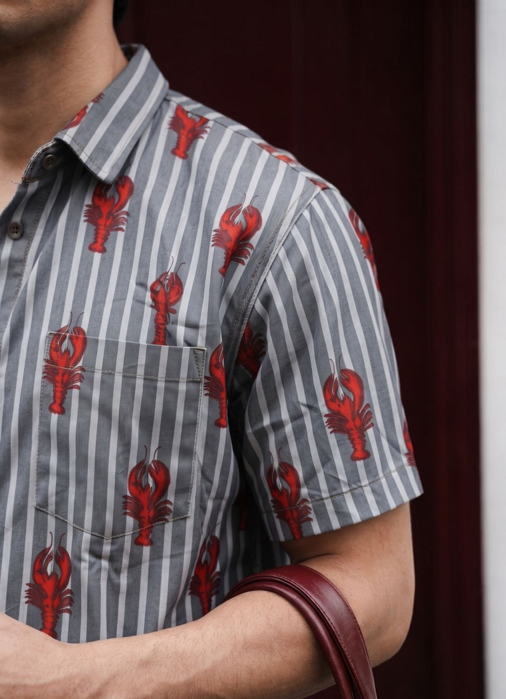 Lobster Love – Printed Cotton Half Sleeve Shirt - Jaipuri Crown