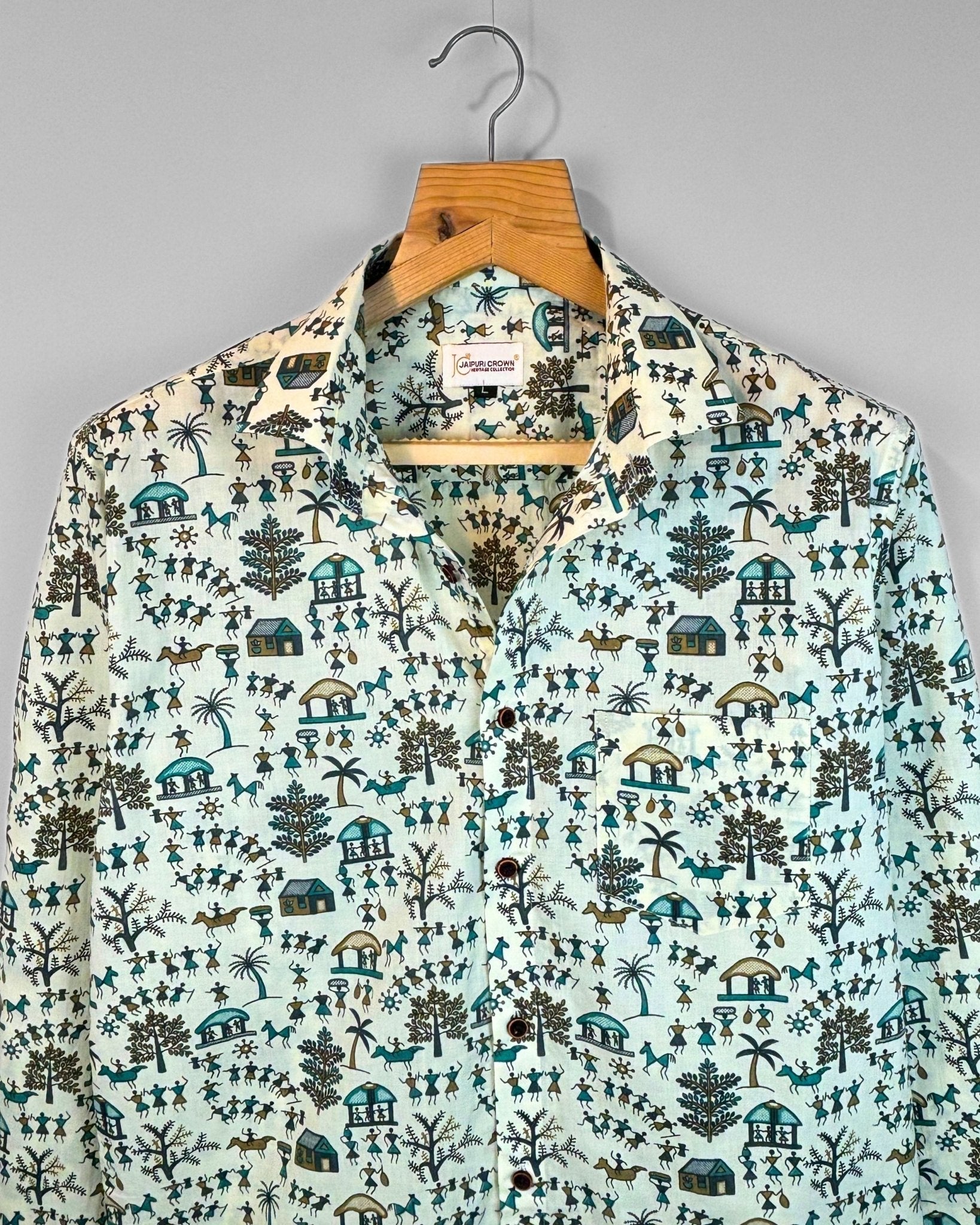 Lokdhaara - Pure Cotton Shirt - Jaipuri Crown