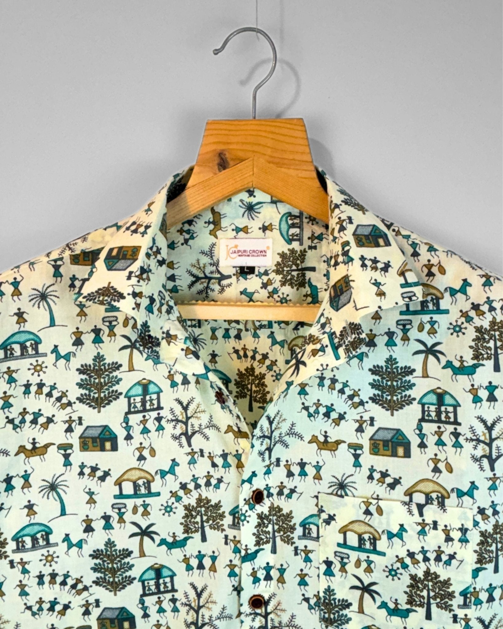Lokdhaara - Pure Cotton Shirt - Jaipuri Crown