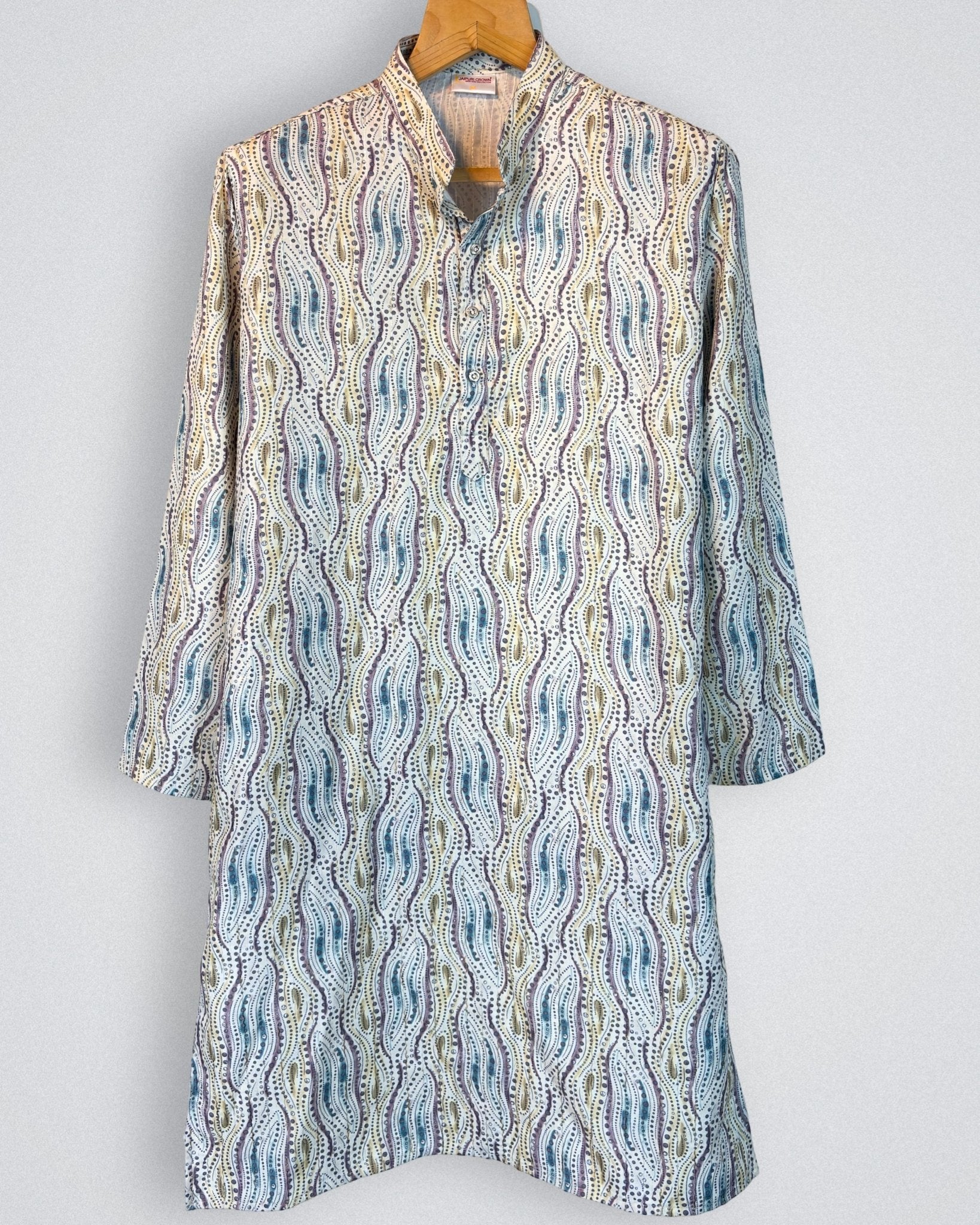 Luminous Golden Work Kurta - Jaipuri Crown