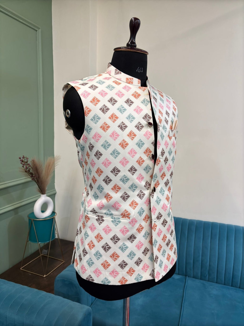 Luxe Legacy Modi Jacket - Jaipuri Crown