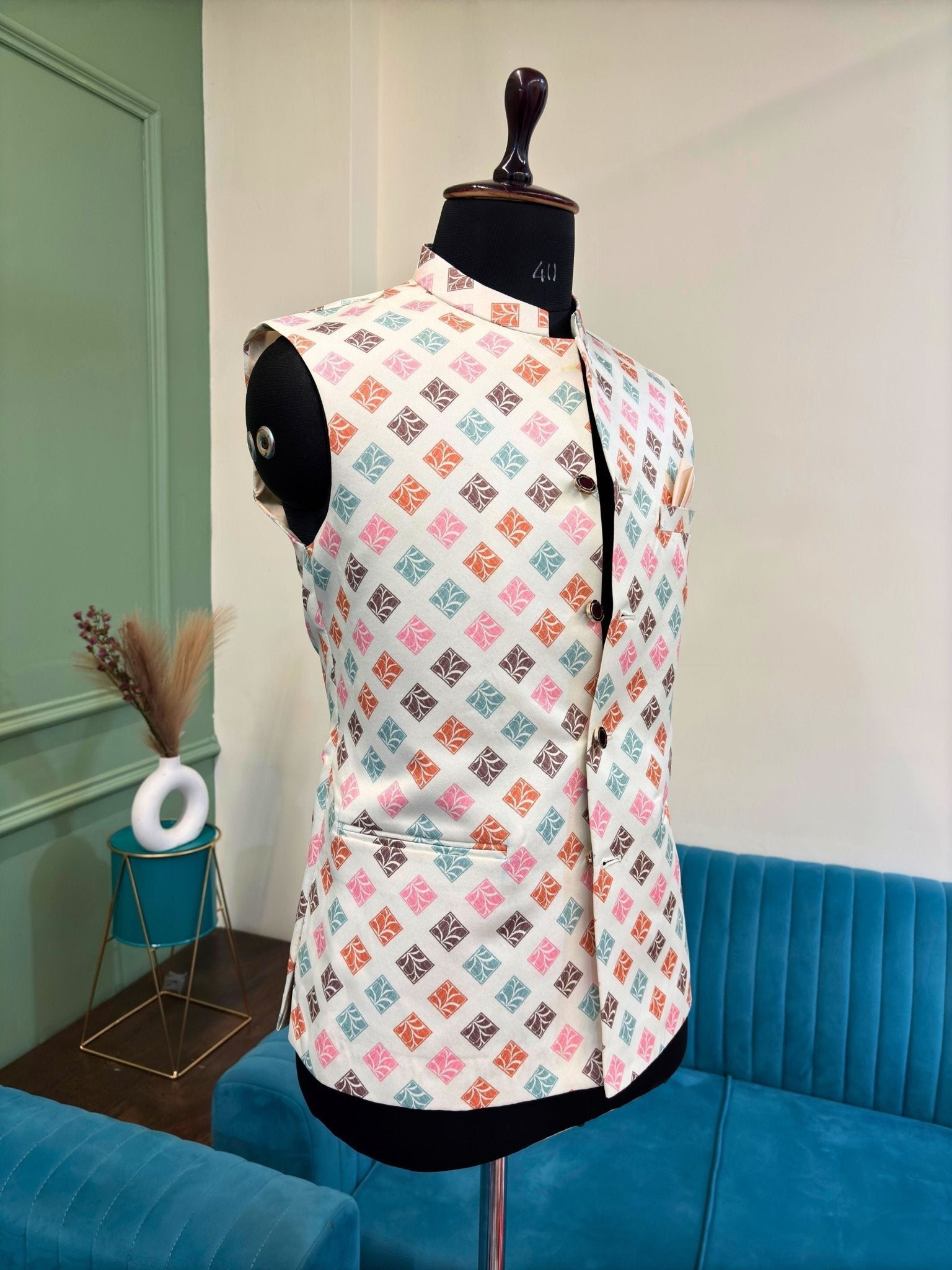 Luxe Legacy Modi Jacket - Jaipuri Crown