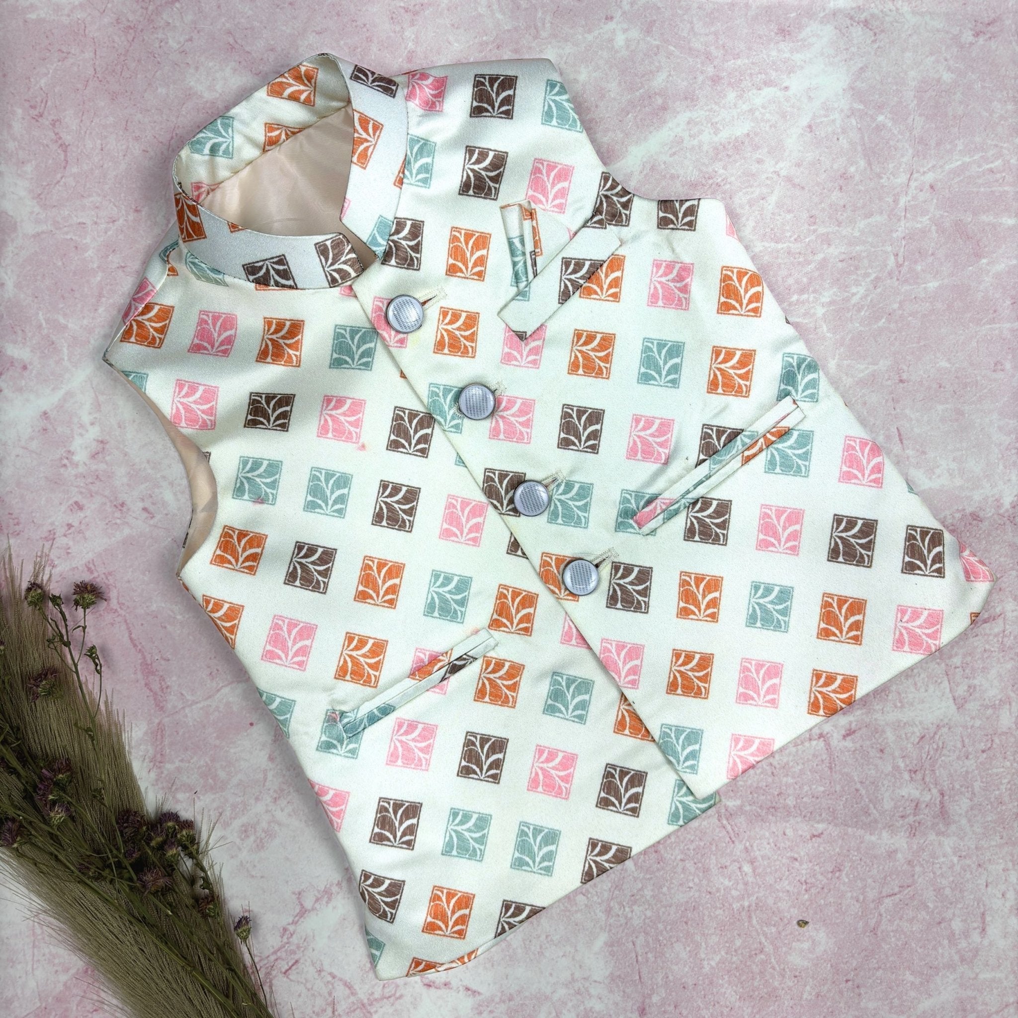 Luxe Legacy Modi Jacket for Kids - Jaipuri Crown